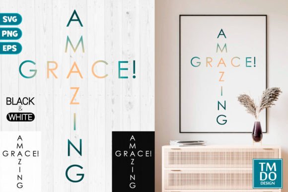 Amazing Grace Christian Cross Faith SVG: Graphics for Crafts Branding