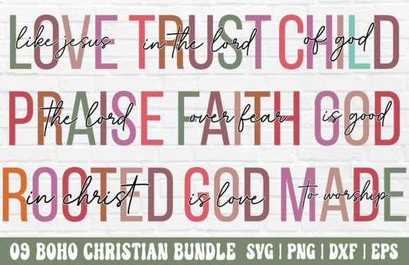 Boho Christian SVG Graphics for Crafts & Cricut