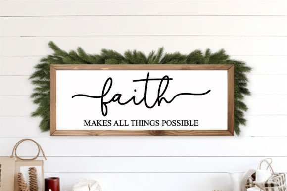 Faith Christian Wood Sign Svg: Graphics & Crafts for Small Business