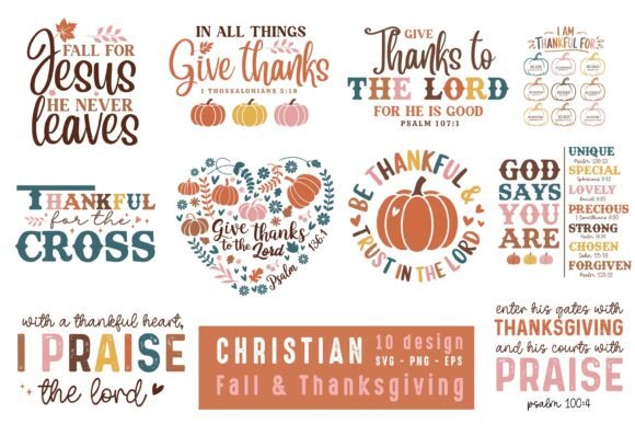 Fall Thanksgiving Christian SVG Bundle