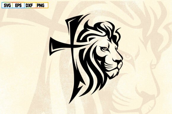 Jesus Cross Lion SVG: Graphics and Crafts for Digital Publishing