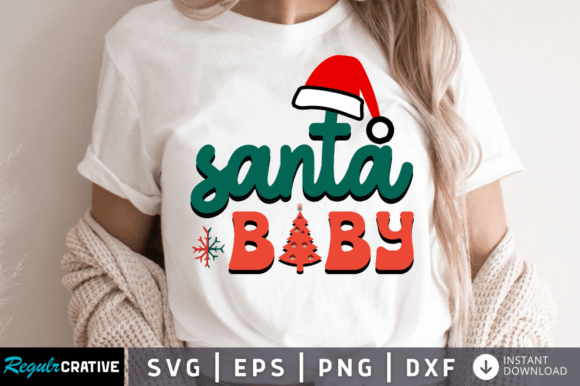 Santa Baby SVG: Retro Graphics for Crafts & Content