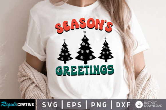 Season's Greetings SVG Design for Graphics and Crafts