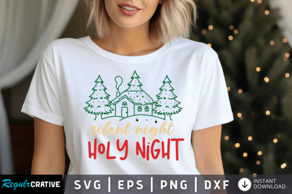 Silent Night Holy Night Svg Design: Graphics & Crafts